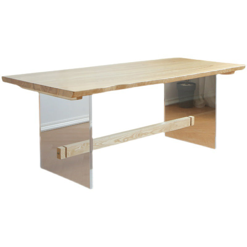 Rectangle Dining Table Contemporary Style Solid Wood Natural Dinner Table Without Chairs Clearhalo 'Dining Tables & Seating' 'Dining Tables' 'dining_table' 'furn' 'furn_dining_table' 'Furniture' 'Kitchen & Dining Furniture' 5751895