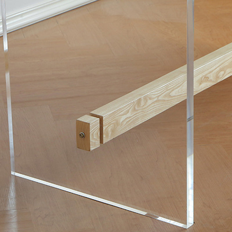 Rectangle Dining Table Contemporary Style Solid Wood Natural Dinner Table Clearhalo 'Dining Tables & Seating' 'Dining Tables' 'dining_table' 'furn' 'furn_dining_table' 'Furniture' 'Kitchen & Dining Furniture' 5751897