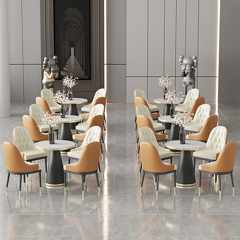 Modern Style Dining Table White Top Sintered Stone Table for Dining Room Clearhalo 'Dining Tables & Seating' 'Dining Tables' 'dining_table' 'furn' 'furn_dining_table' 'Furniture' 'Kitchen & Dining Furniture' 5751931