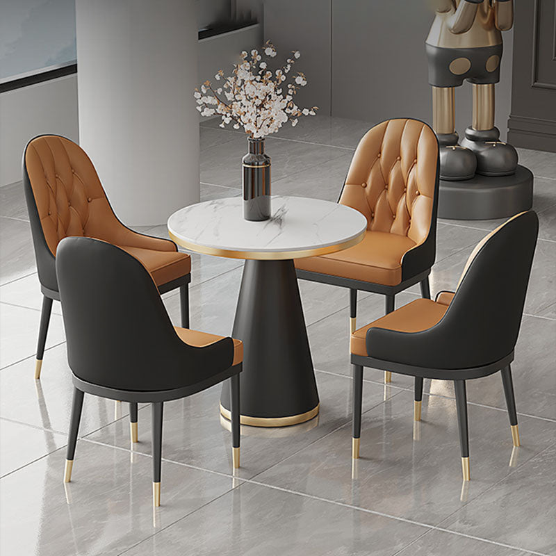 Modern Style Dining Table White Top Sintered Stone Table for Dining Room Clearhalo 'Dining Tables & Seating' 'Dining Tables' 'dining_table' 'furn' 'furn_dining_table' 'Furniture' 'Kitchen & Dining Furniture' 5751939
