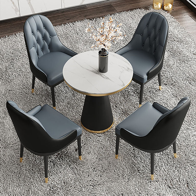 Modern Style Dining Table White Top Sintered Stone Table for Dining Room Clearhalo 'Dining Tables & Seating' 'Dining Tables' 'dining_table' 'furn' 'furn_dining_table' 'Furniture' 'Kitchen & Dining Furniture' 5751942