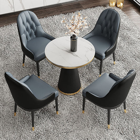 Modern Style Dining Table White Top Sintered Stone Table for Dining Room Clearhalo 'Dining Tables & Seating' 'Dining Tables' 'dining_table' 'furn' 'furn_dining_table' 'Furniture' 'Kitchen & Dining Furniture' 5751942