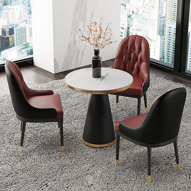 Modern Style Dining Table White Top Sintered Stone Table for Dining Room Clearhalo 'Dining Tables & Seating' 'Dining Tables' 'dining_table' 'furn' 'furn_dining_table' 'Furniture' 'Kitchen & Dining Furniture' 5751943