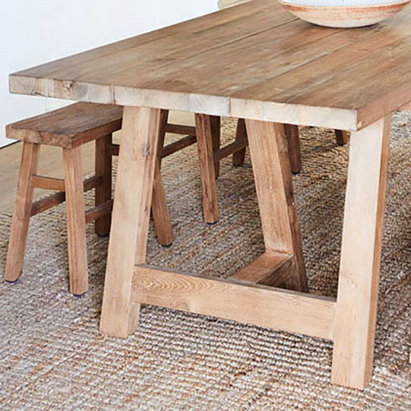 Tavolo da pranzo rettangolare tavolo contemporaneo in legno massiccio per cucina a casa senza sedia