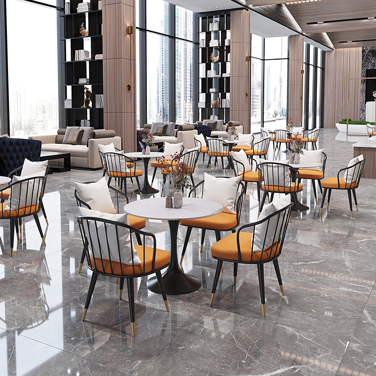 Modern Round Dining Table Sintered Stone Tulip Table for Dining Room Clearhalo 'Dining Tables & Seating' 'Dining Tables' 'dining_table' 'furn' 'furn_dining_table' 'Furniture' 'Kitchen & Dining Furniture' 5751983
