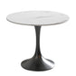 Modern Round Dining Table Sintered Stone Tulip Table for Dining Room Black Without Chairs Clearhalo 'Dining Tables & Seating' 'Dining Tables' 'dining_table' 'furn' 'furn_dining_table' 'Furniture' 'Kitchen & Dining Furniture' 5751989