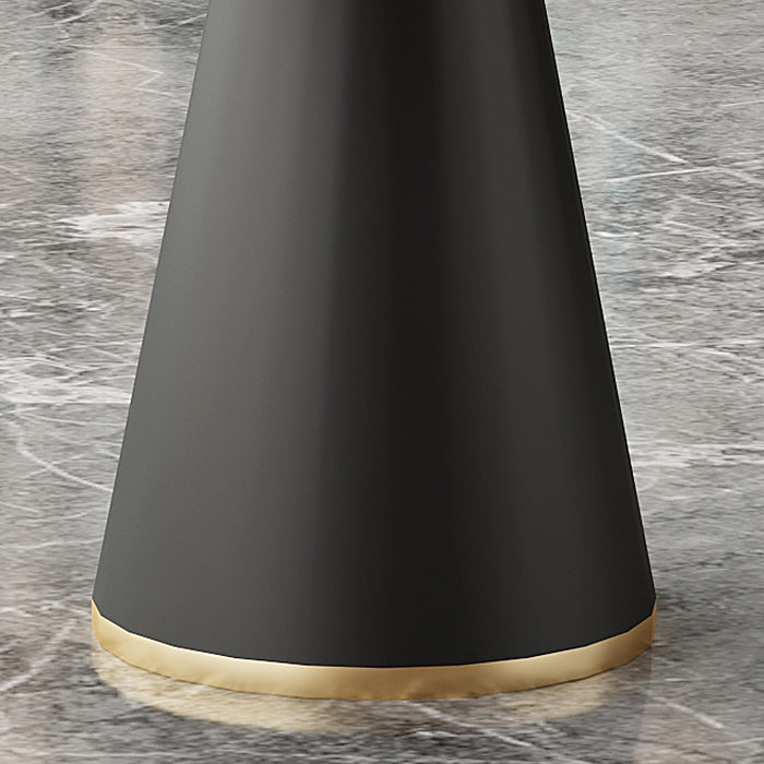 Tavolo da pranzo in stile moderno tavolo in pietra sinterizzata con base metallica