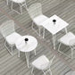 Mesa de comedor al aire libre con trípode Mesa de cena moderna con base metálica y tapa de piedra