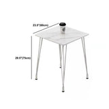Mesa de comedor al aire libre con trípode Mesa de cena moderna con base metálica y tapa de piedra