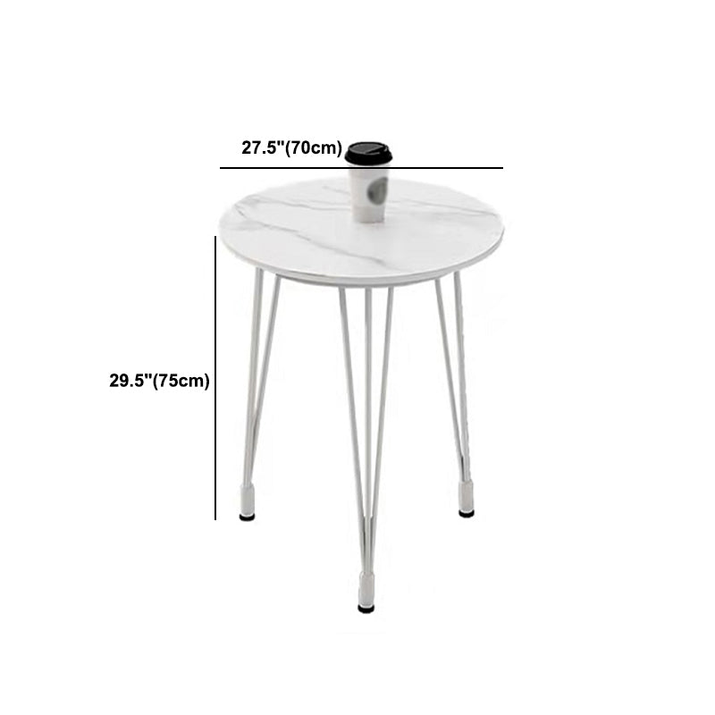 Mesa de comedor al aire libre con trípode Mesa de cena moderna con base metálica y tapa de piedra