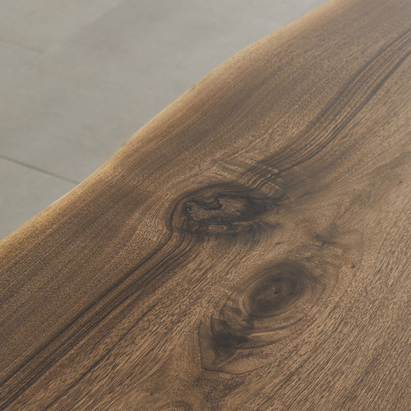 Tavolo da pranzo top in noce naturale moderna trasparenza tavolo da base acrilico