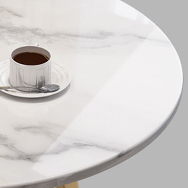 Tavolo da pranzo in acciaio contemporaneo in stile top in pietra rotondo tavolo da pranzo in acciaio