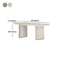 Modern Oval Dining Site Table Stone and Metal White Base Dinner Room Kitchen Table