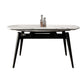 White Stone Dining Site Table Modern Round 4 Legs Dining Table Wood Without Chairs Clearhalo 'Dining Tables & Seating' 'Dining Tables' 'dining_table' 'furn' 'furn_dining_table' 'Furniture' 'Kitchen & Dining Furniture' 5752303