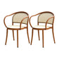 Modern Style Chairs Dining Stackable Arm Chair with Wooden Legs for Kitchen