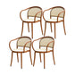 Modern Style Chairs Dining Stackable Arm Chair with Wooden Legs for Kitchen