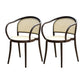 Modern Style Chairs Dining Stackable Arm Chair with Wooden Legs for Kitchen