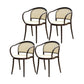Modern Style Chairs Dining Stackable Arm Chair with Wooden Legs for Kitchen