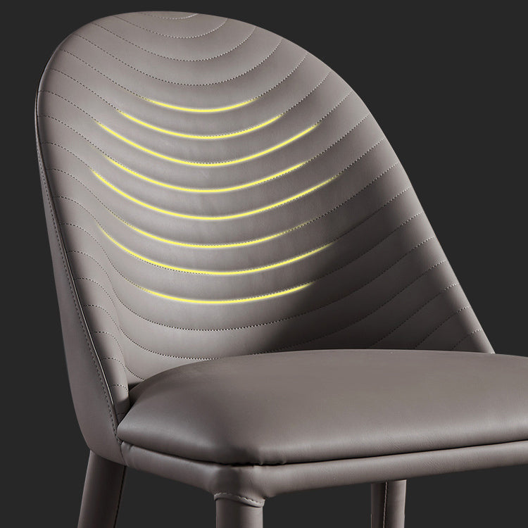 Parsons Matte afwerking Dineerstoel Designer Stijl Lederen vergaderruimte Zijstoel