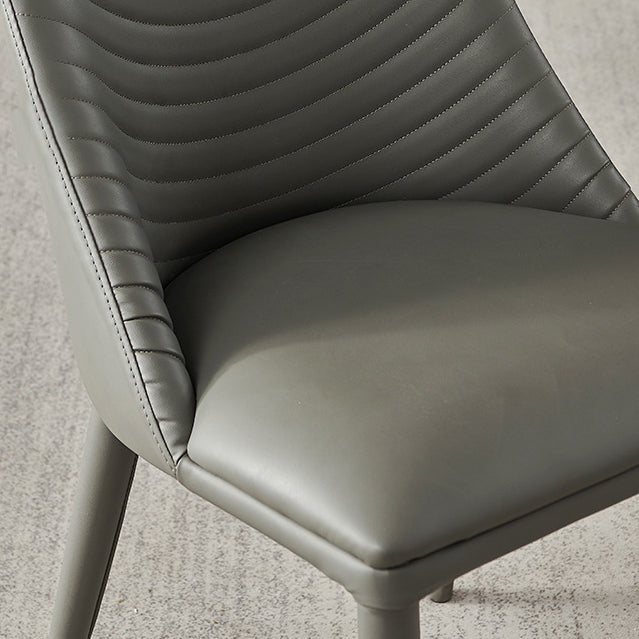 Parsons Matte afwerking Dineerstoel Designer Stijl Lederen vergaderruimte Zijstoel