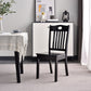 Modern Rubberwood Slat Back Chair Matte Finish Wood Dining Chair Clearhalo 'Dining Chairs' 'Dining Tables & Seating' 'dining_chair' 'furn' 'furn_dining_chair' 'Furniture' 'Kitchen & Dining Furniture' 5752420