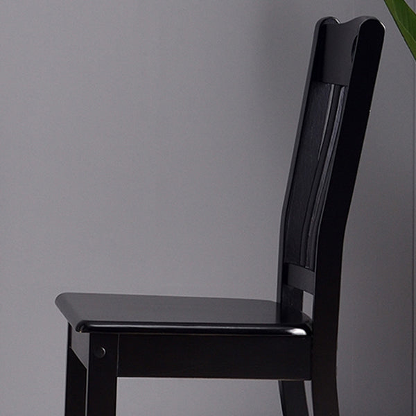 Modern Rubberwood Slat Back Chair Matte Finish Wood Dining Chair Clearhalo 'Dining Chairs' 'Dining Tables & Seating' 'dining_chair' 'furn' 'furn_dining_chair' 'Furniture' 'Kitchen & Dining Furniture' 5752426