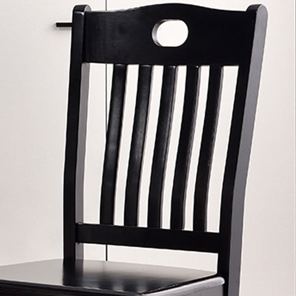 Modern Rubberwood Slat Back Chair Matte Finish Wood Dining Chair Clearhalo 'Dining Chairs' 'Dining Tables & Seating' 'dining_chair' 'furn' 'furn_dining_chair' 'Furniture' 'Kitchen & Dining Furniture' 5752427