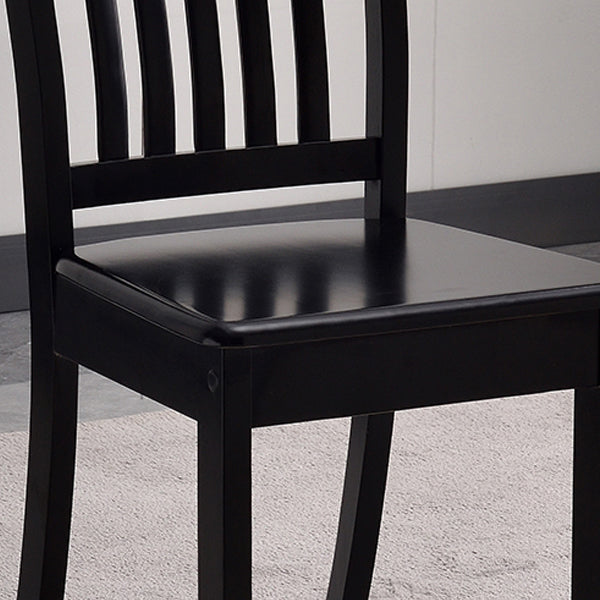 Modern Rubberwood Slat Back Chair Matte Finish Wood Dining Chair Clearhalo 'Dining Chairs' 'Dining Tables & Seating' 'dining_chair' 'furn' 'furn_dining_chair' 'Furniture' 'Kitchen & Dining Furniture' 5752428