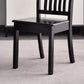 Modern Rubberwood Slat Back Chair Matte Finish Wood Dining Chair Clearhalo 'Dining Chairs' 'Dining Tables & Seating' 'dining_chair' 'furn' 'furn_dining_chair' 'Furniture' 'Kitchen & Dining Furniture' 5752429