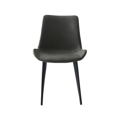 キッチンフェイクレザーダイニングチェア用の工業スタイルのソリッドバックチェア