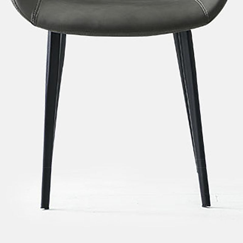 キッチンフェイクレザーダイニングチェア用の工業スタイルのソリッドバックチェア