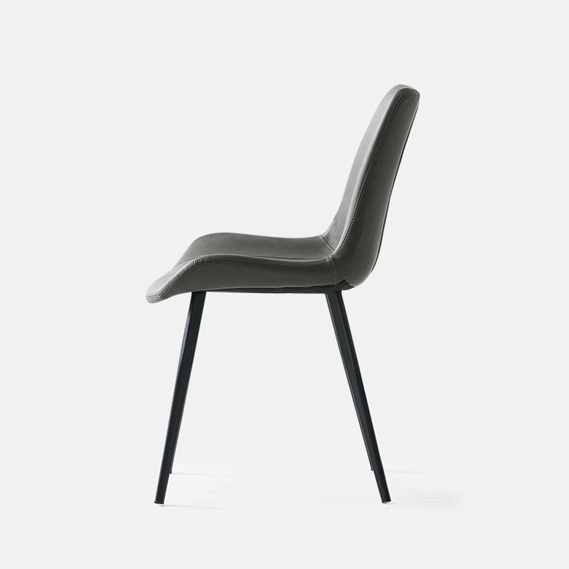 キッチンフェイクレザーダイニングチェア用の工業スタイルのソリッドバックチェア