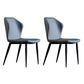 Industrial Style Faux Leather Chairs Wingback Parsons Chair for Home Blue 2 Piece Set Clearhalo 'Dining Chairs' 'Dining Tables & Seating' 'dining_chair' 'furn' 'furn_dining_chair' 'Furniture' 'Kitchen & Dining Furniture' 5752452