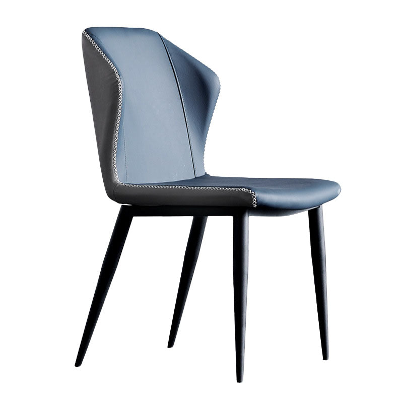 Industrial Style Faux Leather Chairs Wingback Parsons Chair for Home Clearhalo 'Dining Chairs' 'Dining Tables & Seating' 'dining_chair' 'furn' 'furn_dining_chair' 'Furniture' 'Kitchen & Dining Furniture' 5752458