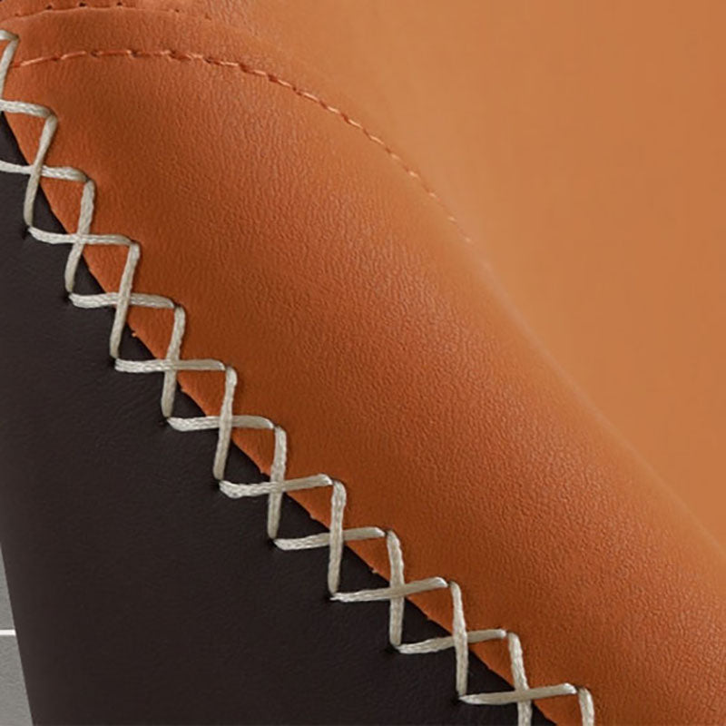 Industrial Style Faux Leather Chairs Wingback Parsons Chair for Home Clearhalo 'Dining Chairs' 'Dining Tables & Seating' 'dining_chair' 'furn' 'furn_dining_chair' 'Furniture' 'Kitchen & Dining Furniture' 5752460