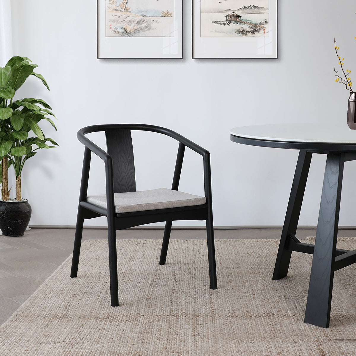 Traditional Style Chairs Dining Arm Chairs with Wooden Legs for Kitchen Clearhalo 'Dining Chairs' 'Dining Tables & Seating' 'dining_chair' 'furn' 'furn_dining_chair' 'Furniture' 'Kitchen & Dining Furniture' 5752465