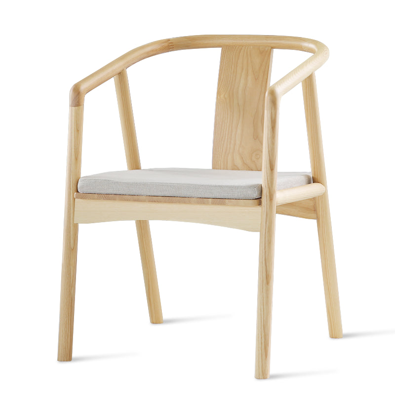 Traditional Style Chairs Dining Arm Chairs with Wooden Legs for Kitchen Natural 1 Piece Clearhalo 'Dining Chairs' 'Dining Tables & Seating' 'dining_chair' 'furn' 'furn_dining_chair' 'Furniture' 'Kitchen & Dining Furniture' 5752466