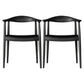 Modern Ash Open Arm Chair Matte Finish Faux Leather Dining Chair