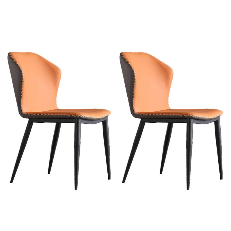 Wingback Parsons stoel stoel industriële stijl faux lederen eetkamerstoelen voor keuken