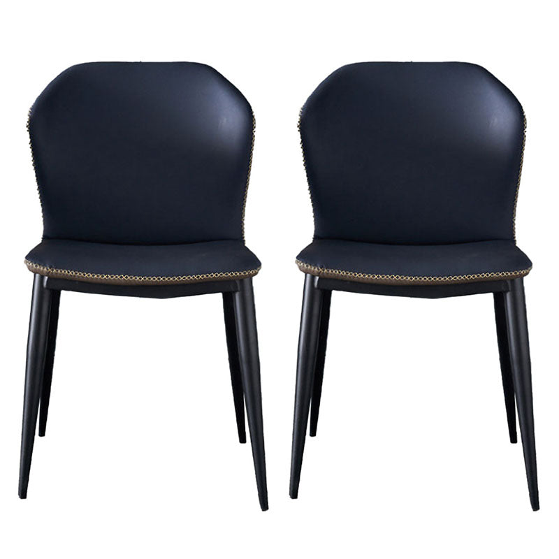 Wingback Parsons stoel stoel industriële stijl faux lederen eetkamerstoelen voor keuken