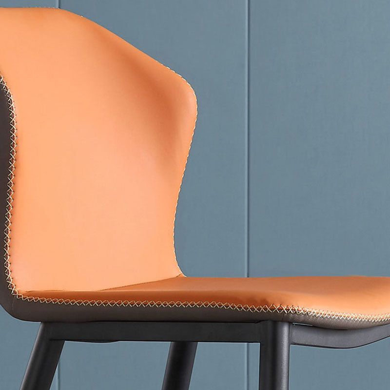 Wingback Parsons stoel stoel industriële stijl faux lederen eetkamerstoelen voor keuken