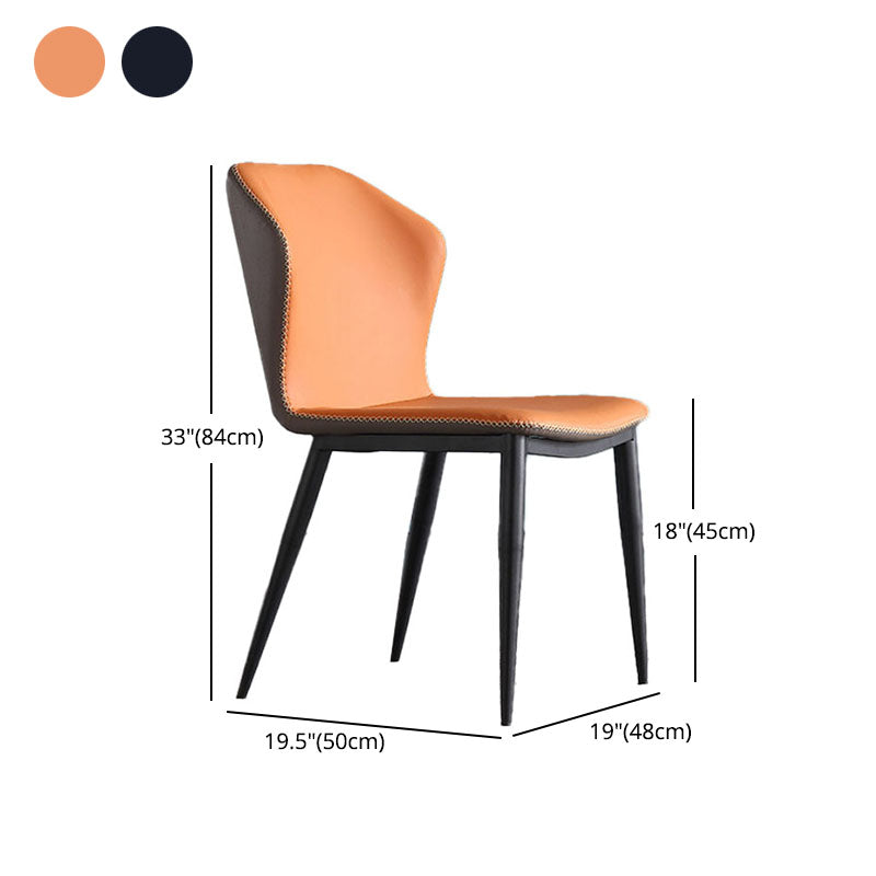 Wingback Parsons stoel stoel industriële stijl faux lederen eetkamerstoelen voor keuken