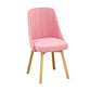 Solid Back Chair Industrial Wood Dining Kitchen Room Side Chair Pink 1 Piece Clearhalo 'Dining Chairs' 'Dining Tables & Seating' 'dining_chair' 'furn' 'furn_dining_chair' 'Furniture' 'Kitchen & Dining Furniture' 5752513