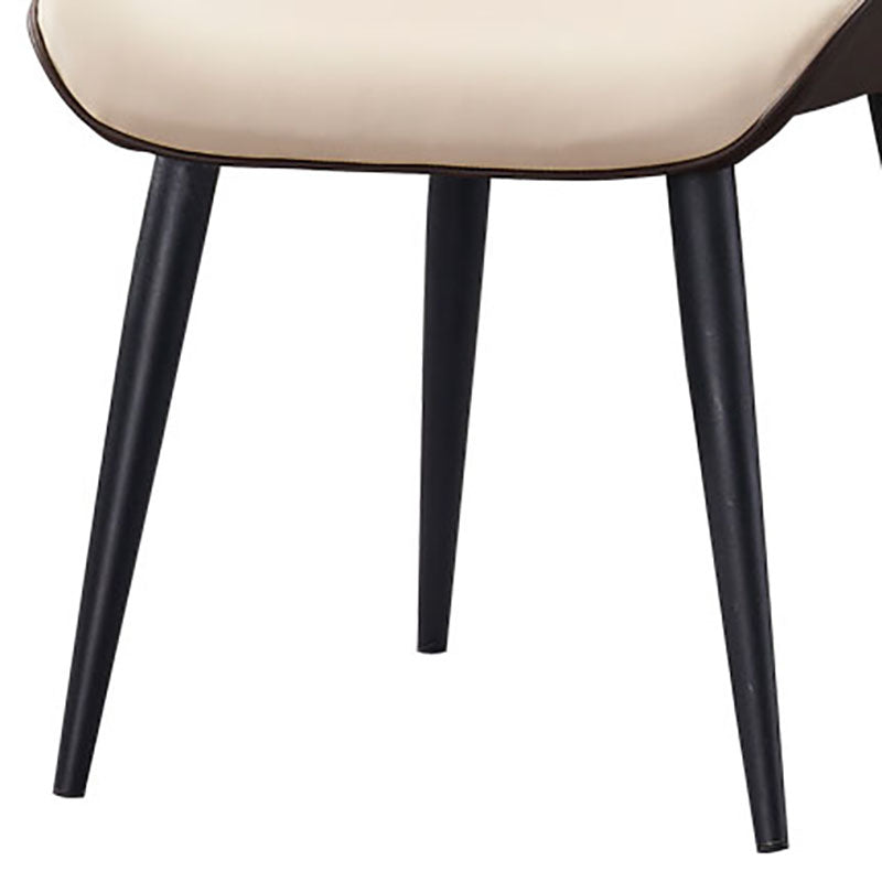 Industrial Wingback Parsons Chair for Kitchen Faux Leather Dining Chairs Clearhalo 'Dining Chairs' 'Dining Tables & Seating' 'dining_chair' 'furn' 'furn_dining_chair' 'Furniture' 'Kitchen & Dining Furniture' 5752557