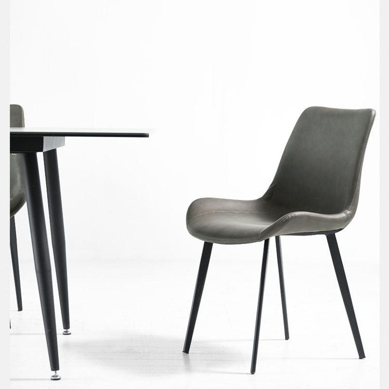 Sedie da pranzo in pelle finta industriale sedia corda solida per cucina