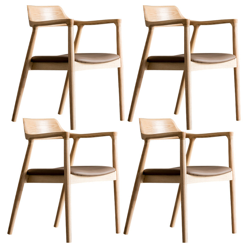 Silla de comedor de silla trasera de estilo tradicional con patas de madera para cocina