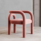 Offener Esszimmerstuhl mit mattem Finish, Designer-Stil, Wohnzimmer-Sessel aus Samt