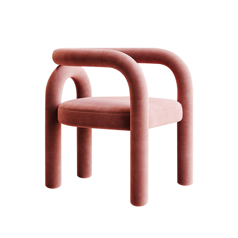Offener Esszimmerstuhl mit mattem Finish, Designer-Stil, Wohnzimmer-Sessel aus Samt