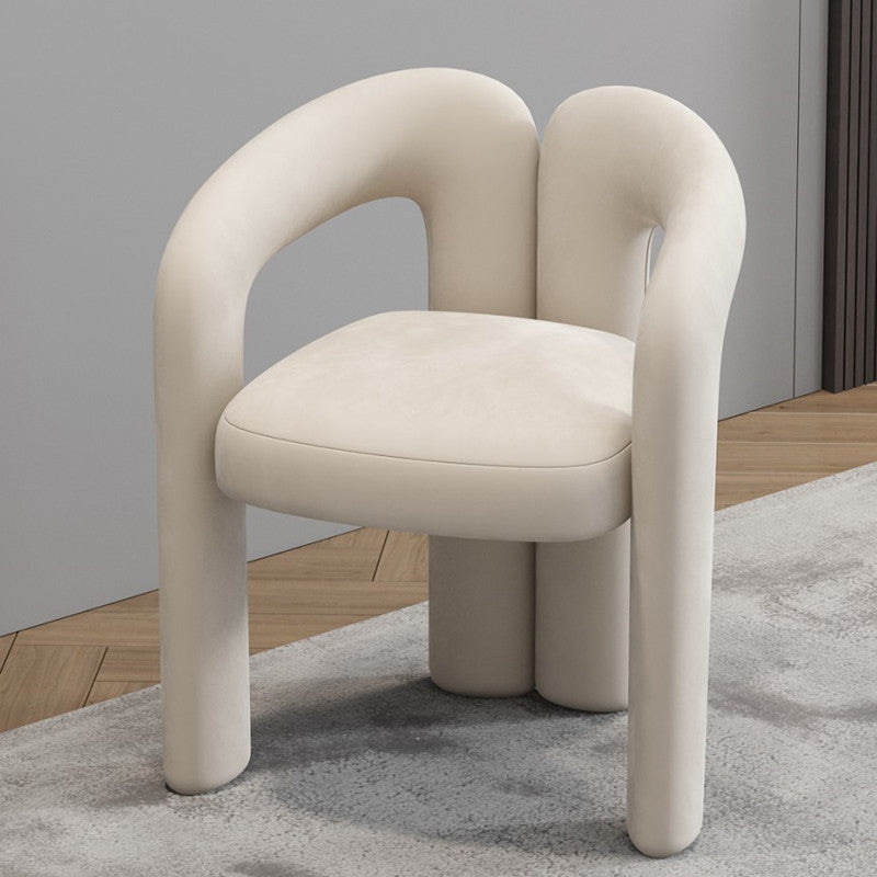 Matte Finish Open Dining Chair Designer Style Home Velvet Arm Chair Clearhalo 'Dining Chairs' 'Dining Tables & Seating' 'dining_chair' 'furn' 'furn_dining_chair' 'Furniture' 'Kitchen & Dining Furniture' 5752611
