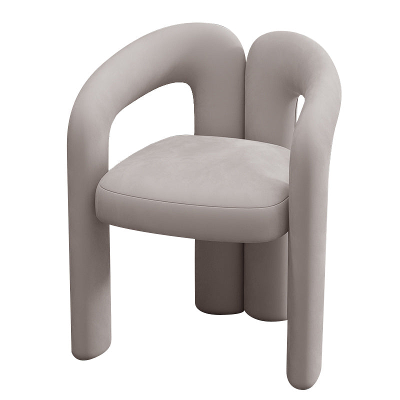 Matte Finish Open Dining Chair Designer Style Home Velvet Arm Chair Clearhalo 'Dining Chairs' 'Dining Tables & Seating' 'dining_chair' 'furn' 'furn_dining_chair' 'Furniture' 'Kitchen & Dining Furniture' 5752617